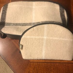 NWOT Beis Plaid Cosmetic Bags